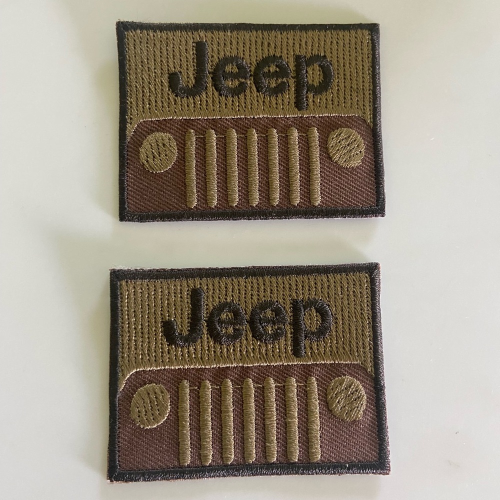 2 Jeep Embroidered Iron On Patches